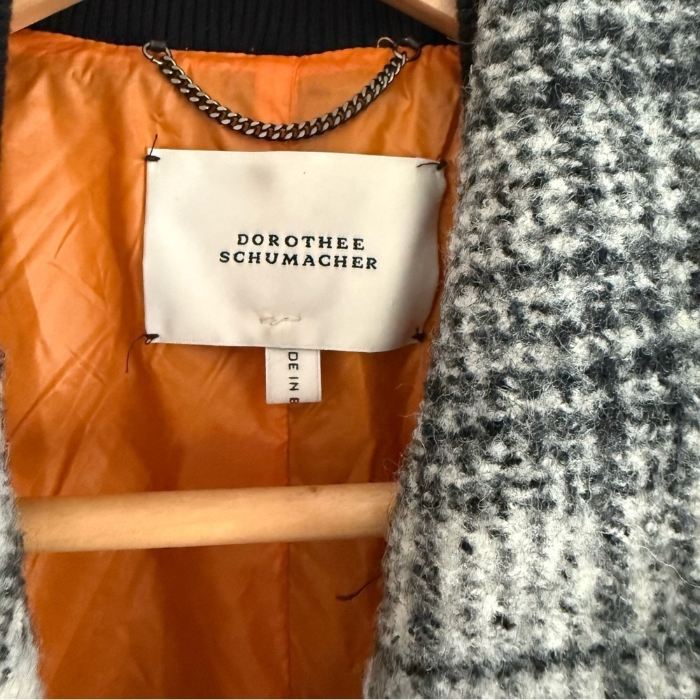 Dorothee Schumacher Checked Statement Wool Blend Coat | Size 2 | Pre-Loved - Picture 5 of 10